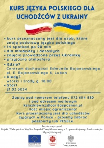 Kurs języka polskiego w Luboniu w ramach FAMI / Курс польської мови в Любоні в рамках FAMI