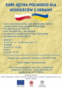 Ostatnie miejsca na kurs języka polskiego! / Останні місця на курсі польської мови!
