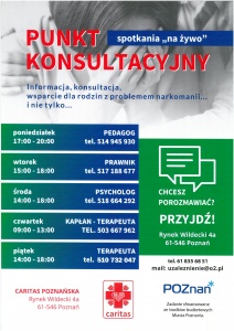 Punkt konsultacyjny dla młodzieży zagrożonej i Rodzin