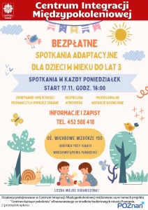 „Maluchy i My” – spotkania adaptacyjne dla dzieci do lat 3!