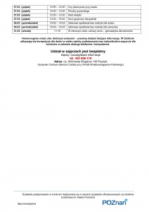 Harmonogram wydarzeń na Marzec!