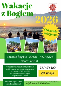 Wakacje z Bogiem 2026 – zostały wolne miejsca na wyjazd do Stronia Śląskiego