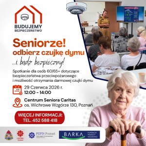 Seniorze! Odbierz czujkę dymu i bądź bezpieczny